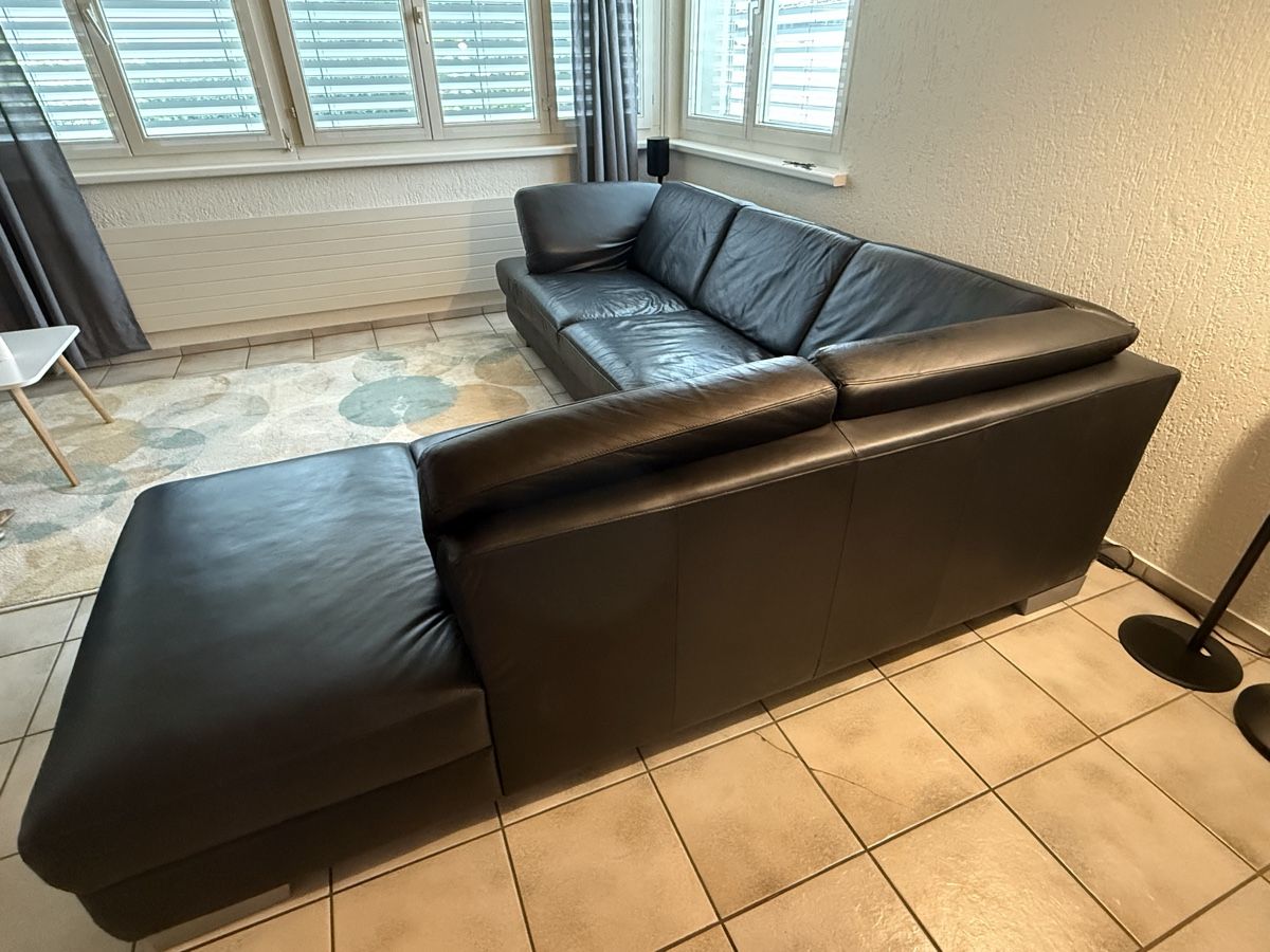Divani: Ecksofa Leder schwarz gebraucht – Usato da Kriens venduto da wurstkaese 4