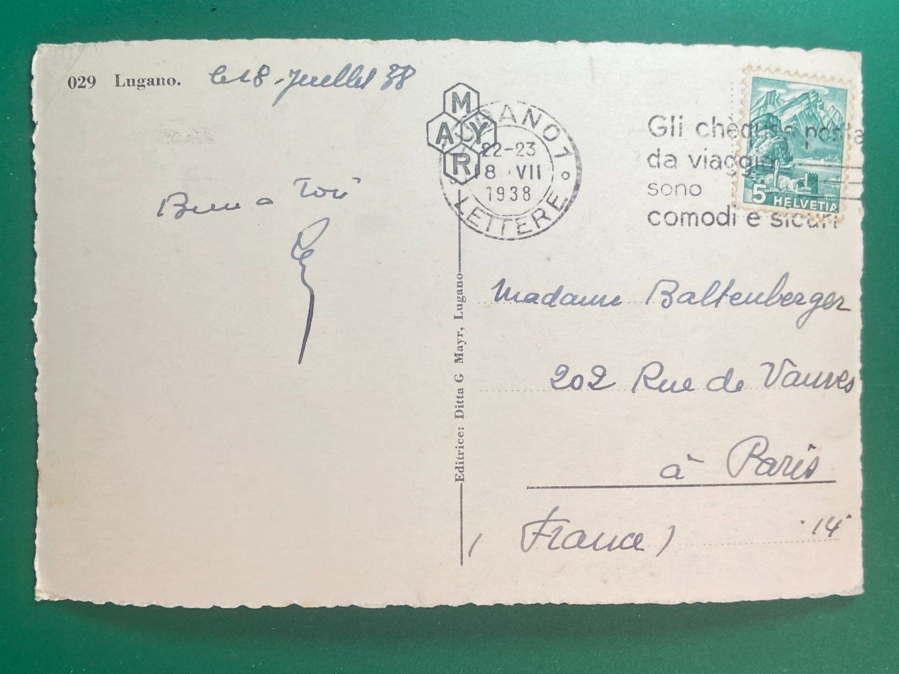 Cartoline postali: Lugano – Usato da Steg VS venduto da _vinci_ 1
