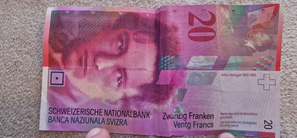 CH 20 Franken Note Arthur Honegger 94K0389978 (Gebraucht) in Cham für ...