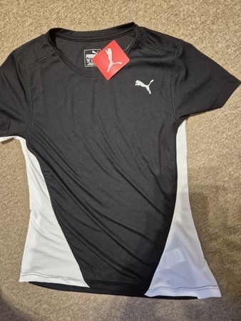 Puma Sport T-Shirt, neu, Grösse M, Damen, Schwarz/Weiss