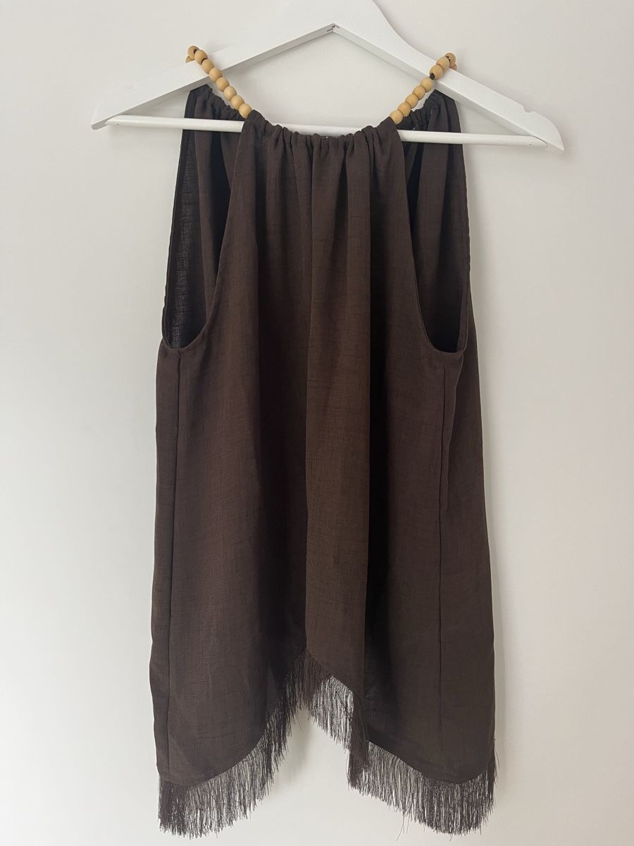 Zara Chemisiers: Zara Top Boho mit Fransen – Neuf (Voir description) à Kriegstetten par Musli15