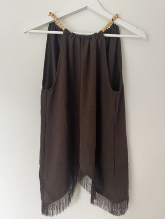 Zara Top Boho mit Fransen