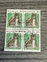 Briefmarke Helvetia 50 Katze mit Jungen, Top Zustand!