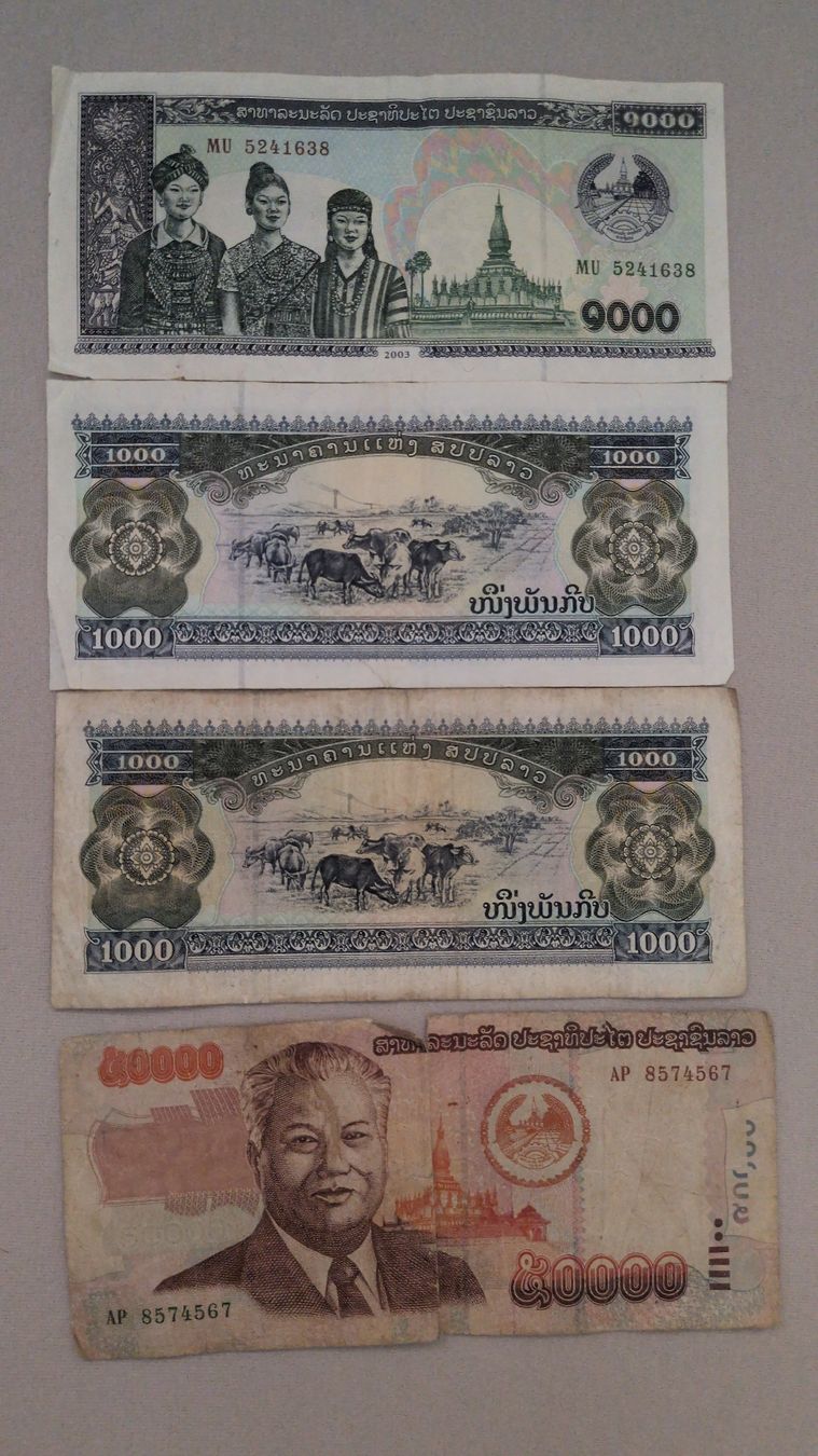 Banknoten: Banknoten Laos und Nepal – Gebraucht aus Opfikon von Thomas2002 2