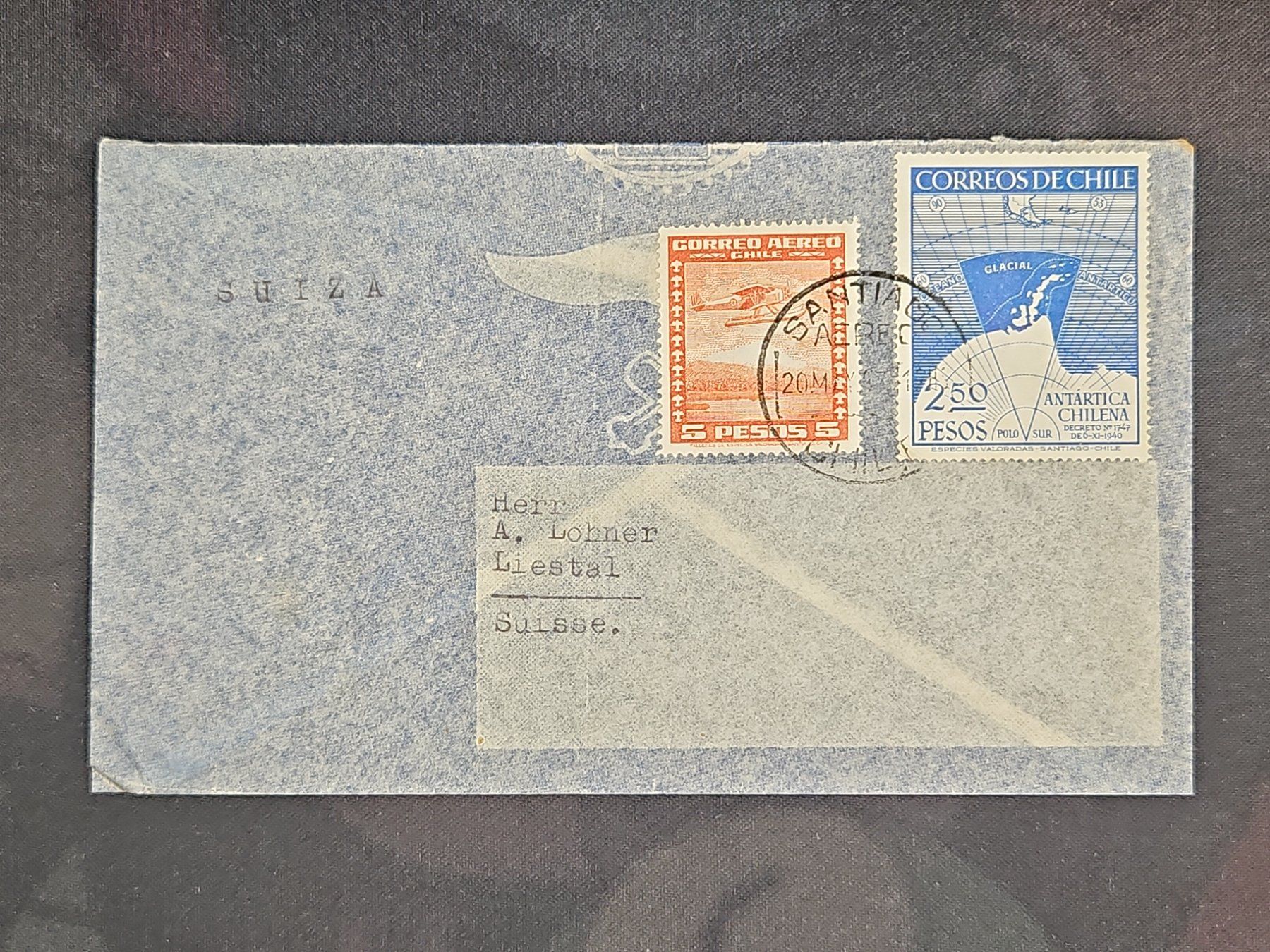 Tutti i francobolli: CL25 Enveloppe + Timbre Chile 19xx – Usato da Cousset venduto da Patrick_Collections