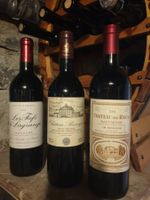Lot de 3 bouteilles de vin rouge de Bordeaux, millésime