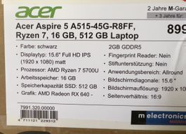 Acer Aspire , 16GB RAM , 512 GB SSD