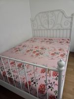 White Metal Bed Frame - Double Bed