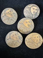 5 x Fasnacht Basel Kupfer 1924