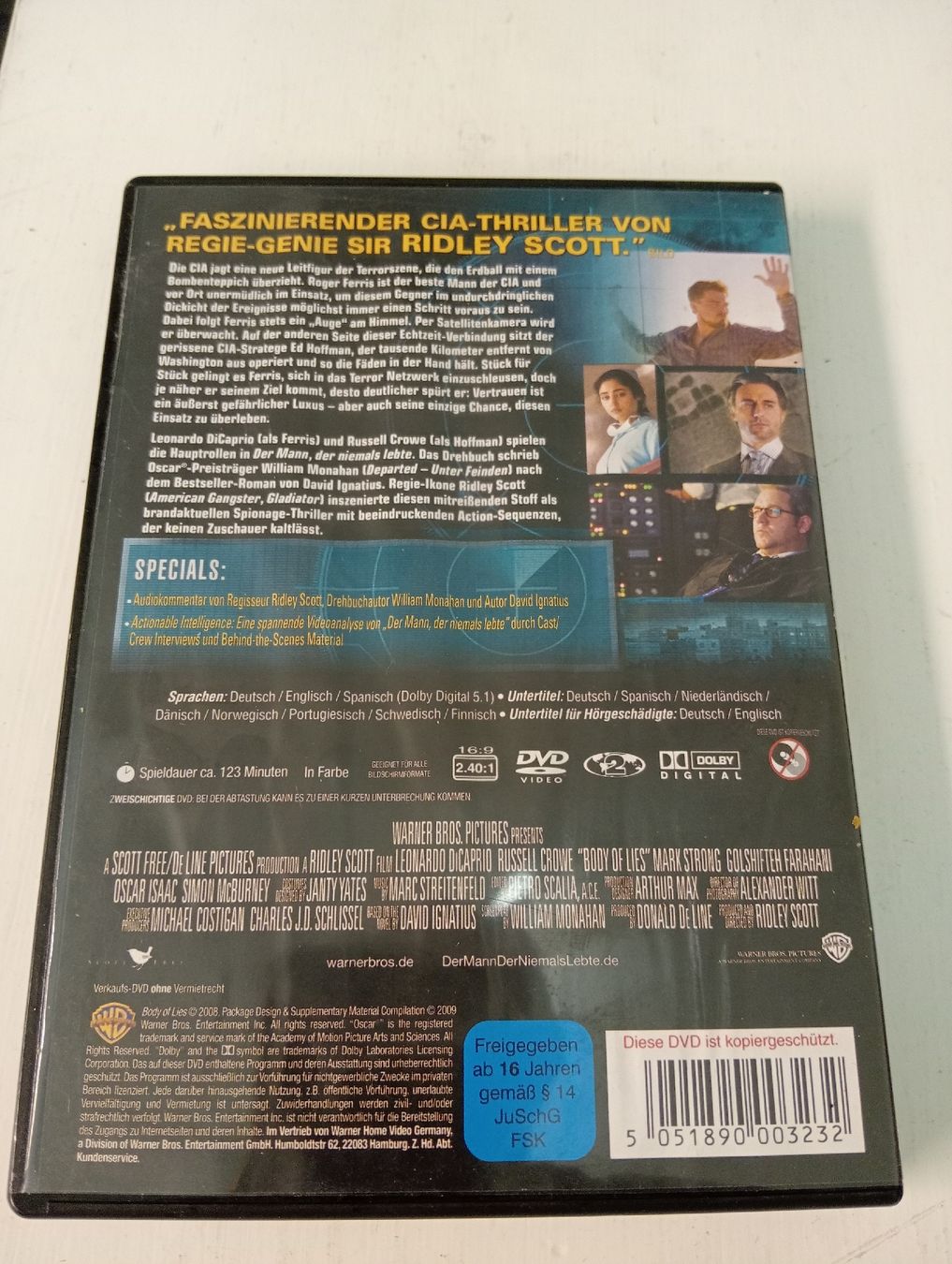 Tutti i DVDs: DVD - Der Mann, der niemals lebte - DiCaprio/Crowe – Usato da Allschwil venduto da Evgeniia78 1