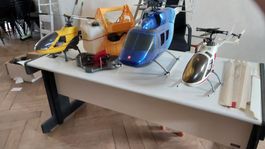 Modellhelikopter Benziner 3 Stk. mit Zubehör
