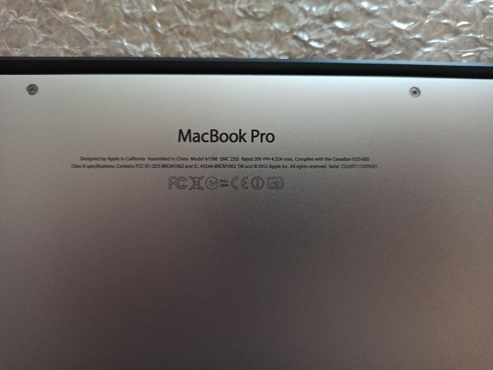 Apple Notebook: Apple MacBook Pro A1398 – Usato da Oberweningen venduto da mar_87mx 3