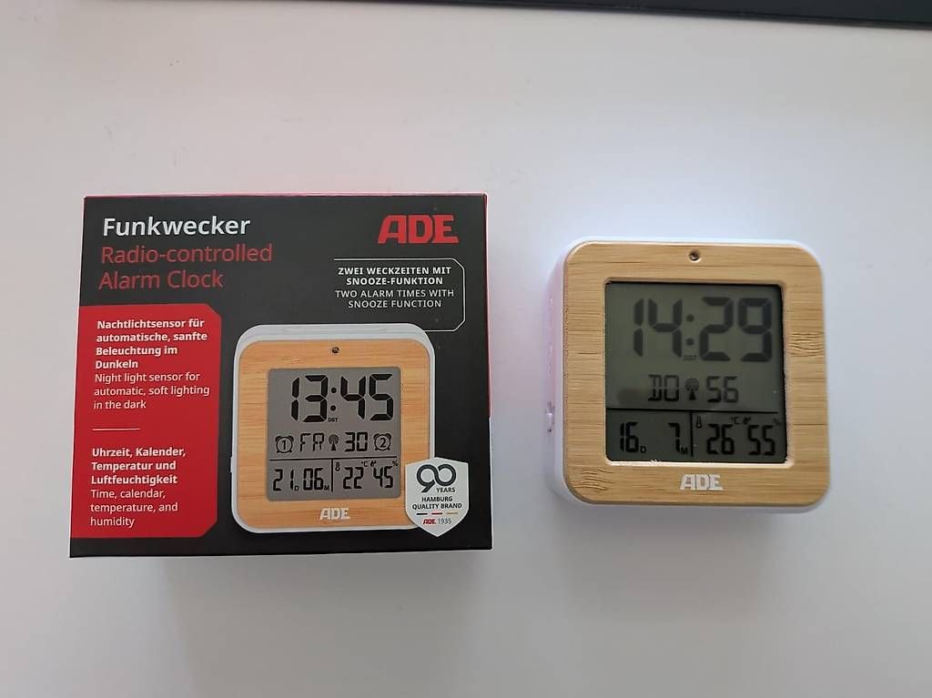 Wecker: Neu Funkwecker ADE mit Garantie – Neu und originalverpackt aus Luzern von Caesar