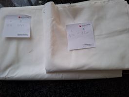 Zwei Stoffstücke Teak, weiss, verschiedene Grössen!