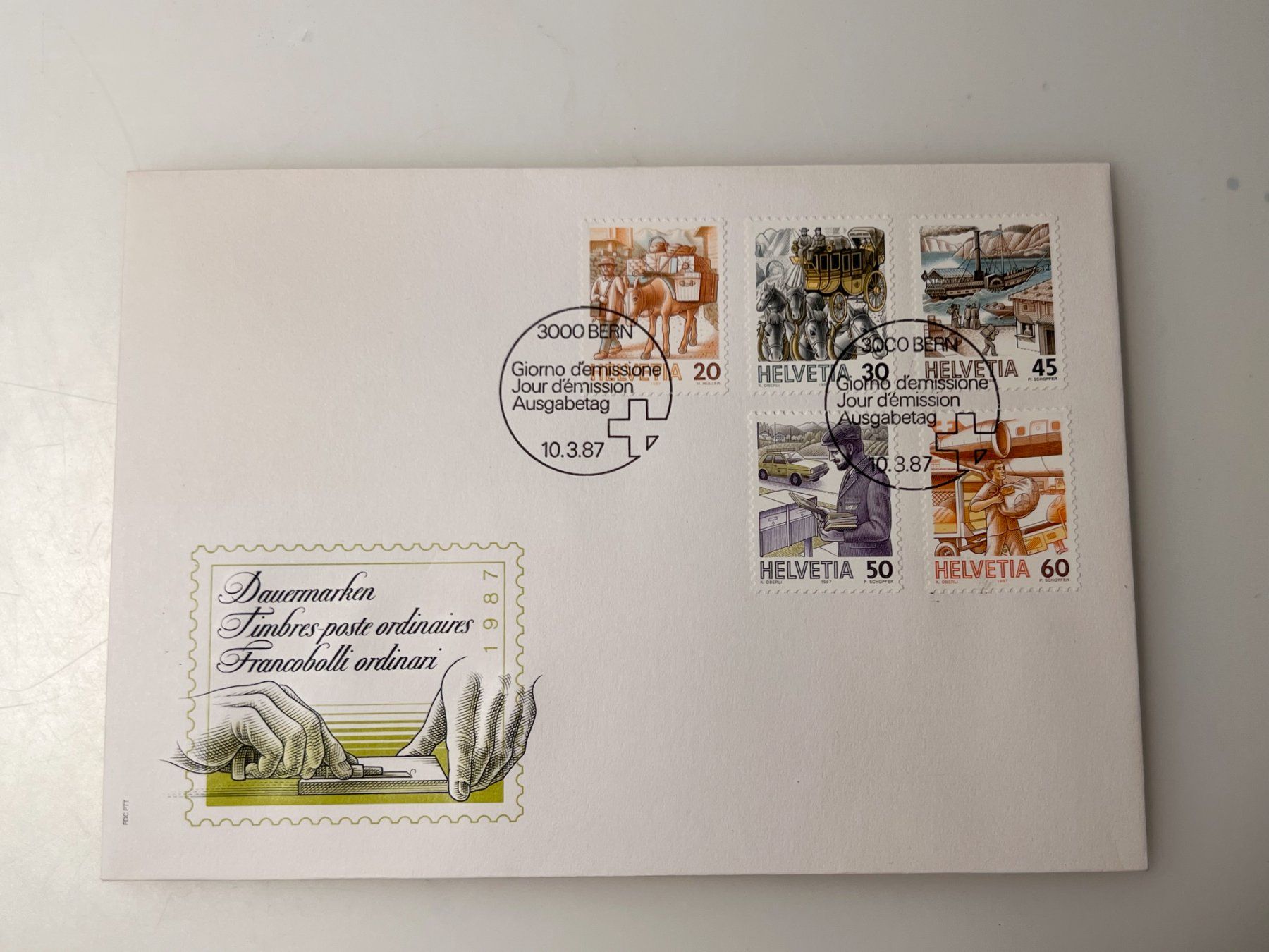 Enveloppes & pochettes d'envoi: FDC Dauermarken 10.3.1987, Ersttagsbrief – D'occasion à Riva san vitale par abd_p86k