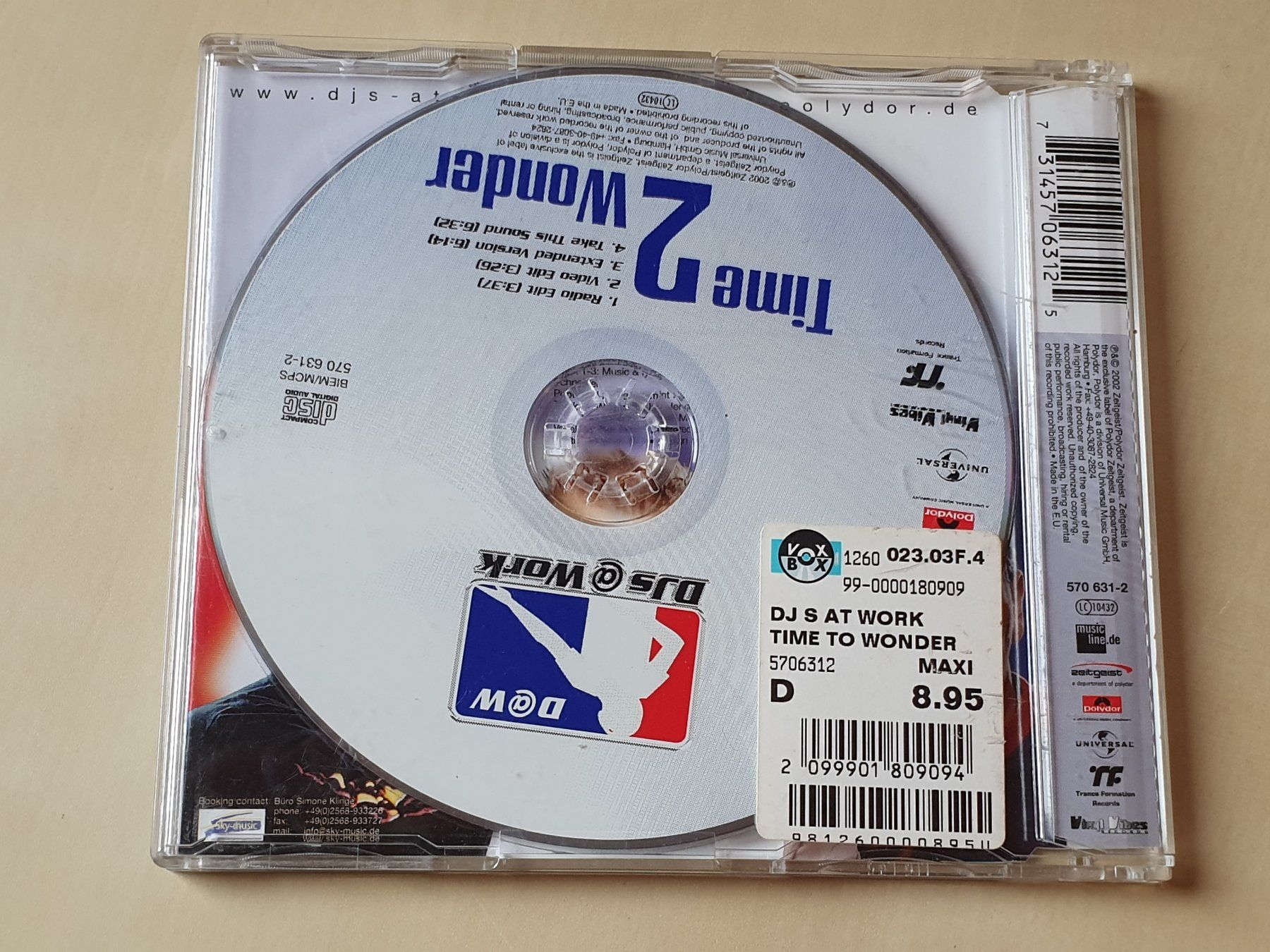 CD: DJs @ work Time 2 Wonder – Usato da Stansstad venduto da collectorsshop 1