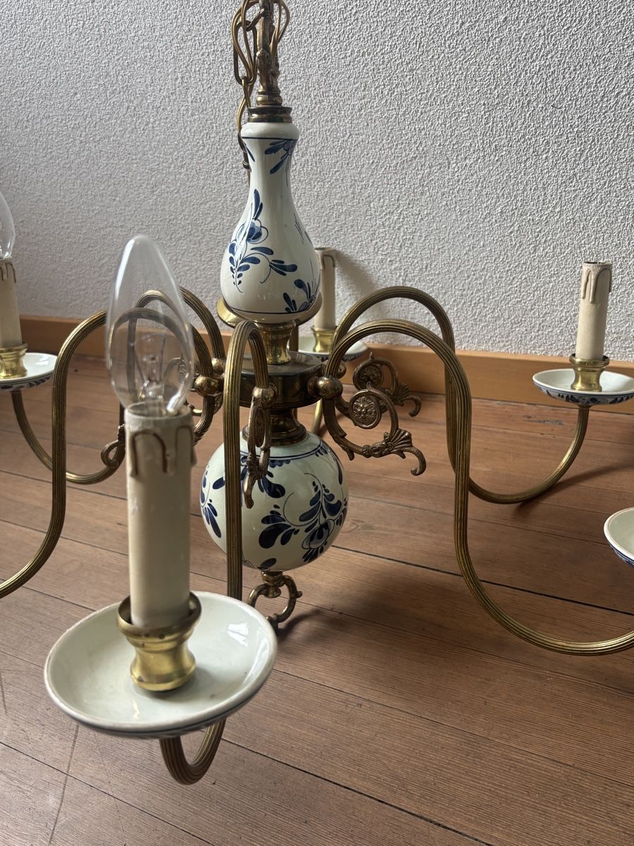 Lampadari & plafoniere: Vintage Hängeleuchte / Kronleuchter Delfter Stil – Usato da Seon venduto da lucahuonder 2