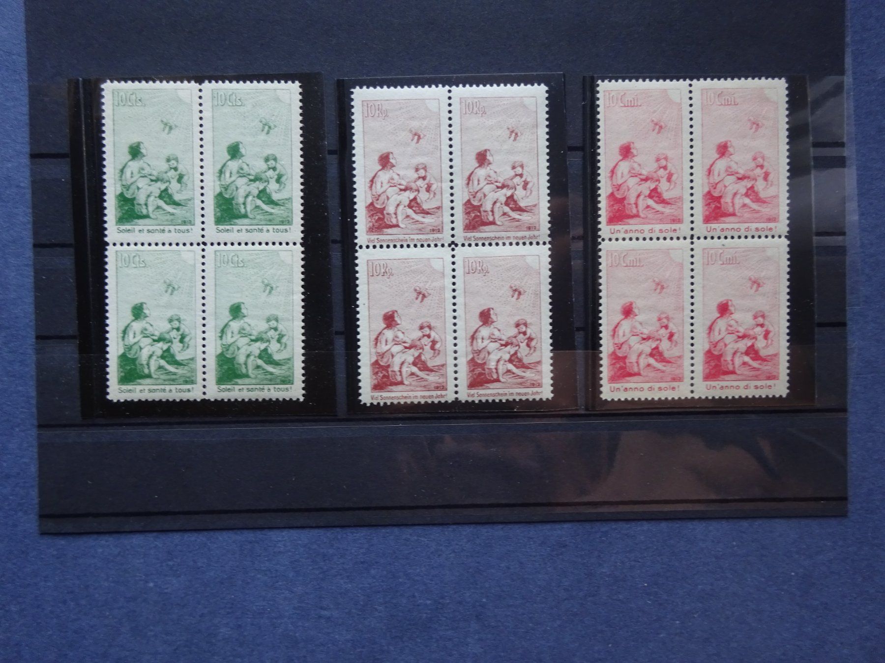 Tutti i francobolli: 1912 Pro Juventute im 4er Block postfrisch** – Usato da Appenzell-Steinegg venduto da adi1975