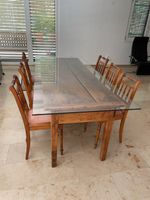 Esstisch Biedermeier mit Jugendstilstühlen