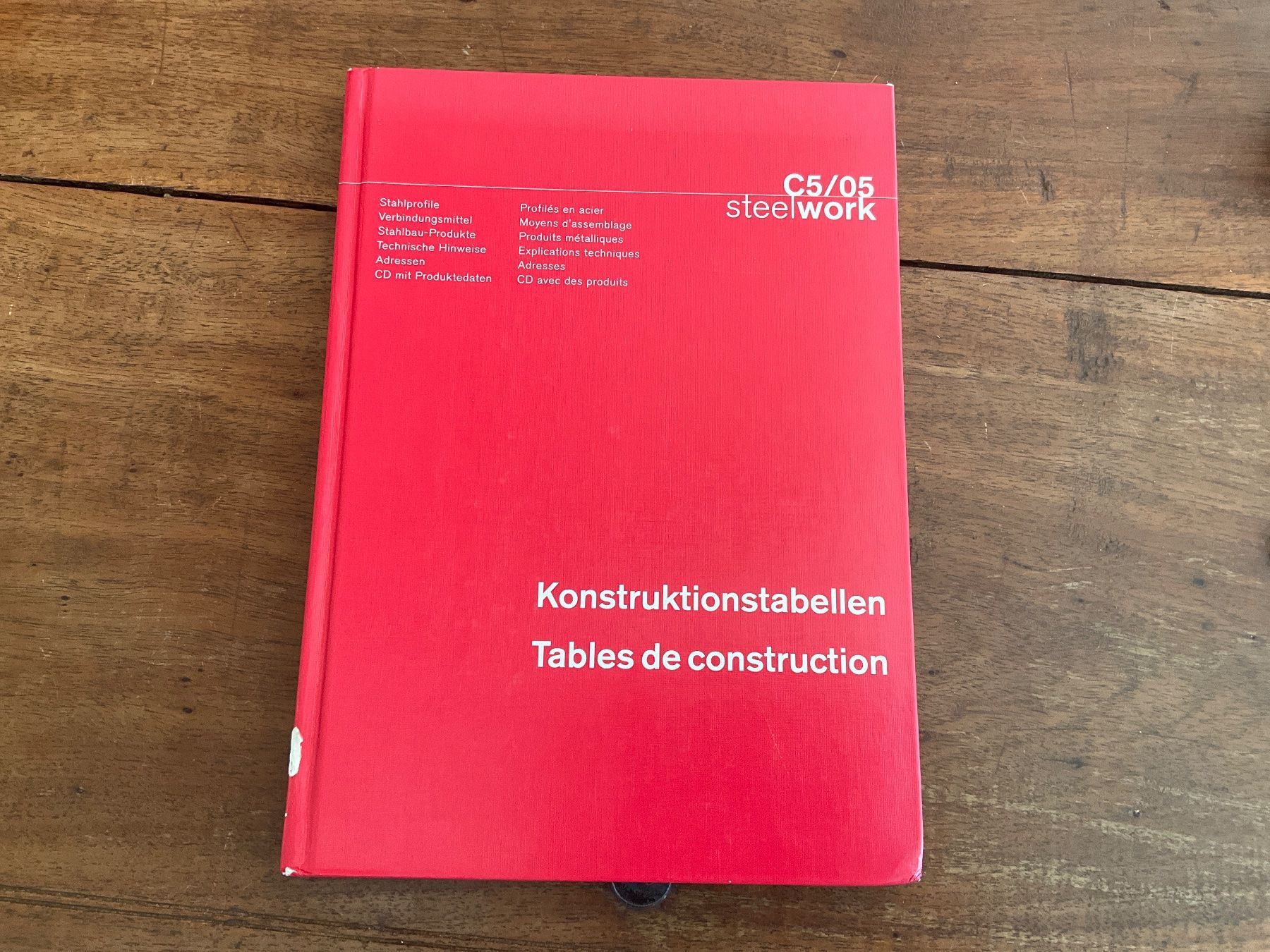 Livres: C5/05 steelwork: Tables de construction - – D'occasion à Avenches par Lactobacille