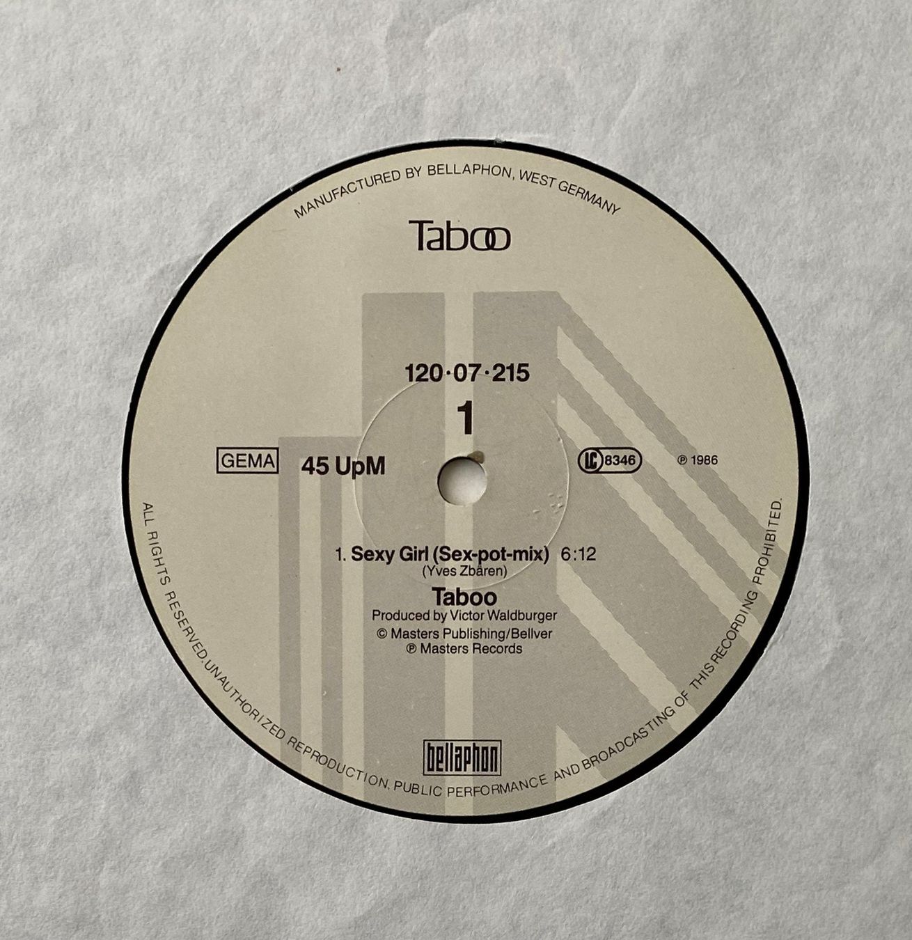 Schallplatten: Taboo, Sexy Girl – Gebraucht aus Flums von  2