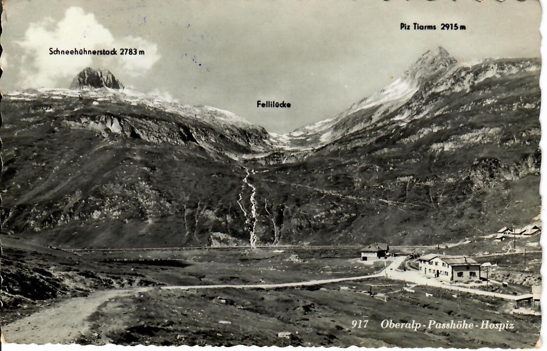 Cartoline postali: Oberalp Passhöhe  1953 – Usato da Hochdorf venduto da Ziegel-16