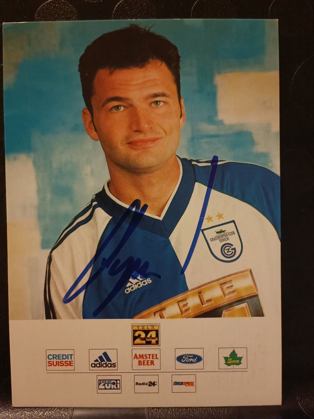 Autografi: Stéphane Chapuisat - GC  - handsigniert – Usato da Menziken venduto da Artographs