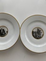 Deux assiettes porcelaine fin 1800