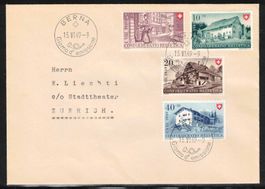 1949 Pro Patria FDC mit italienischem ET-Stempel