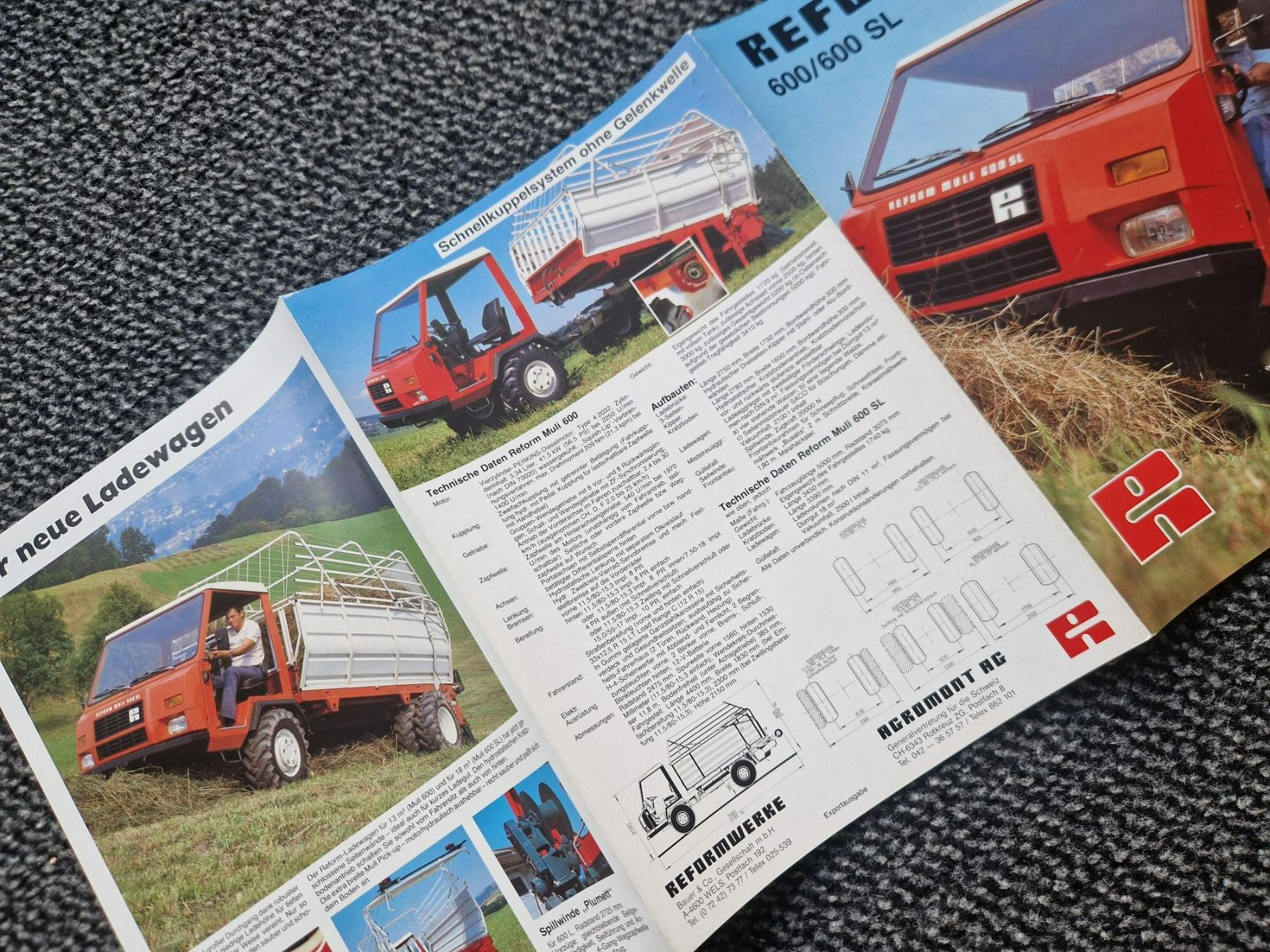 Reform Trattori: Original Prospekt Reform Transporter Muli 600 / 600 SL – Usato da Dürnten venduto da Bachtel84 1