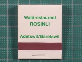 Zündhölzer Adetswil / Bäretswil, Waldrestaurant ROSINLI