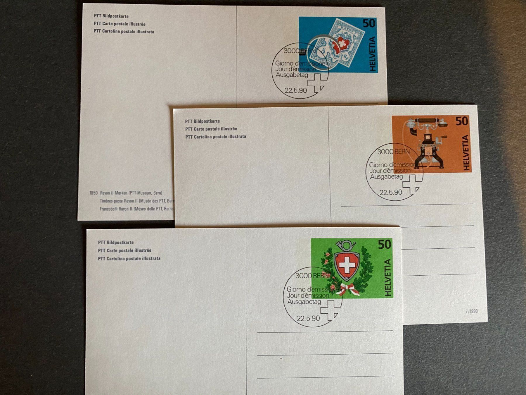 Tutti i francobolli: 1990, Bildpostkarten, PTT Museum – Nuovo (secondo la descrizione) da Muri b. Bern venduto da Ricardoverkauf