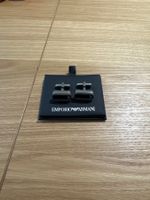 Boutons manchette Emporio Armani argenté noir parfait état