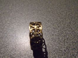Ring goldfarbig, verstellbar, Muster Ringe