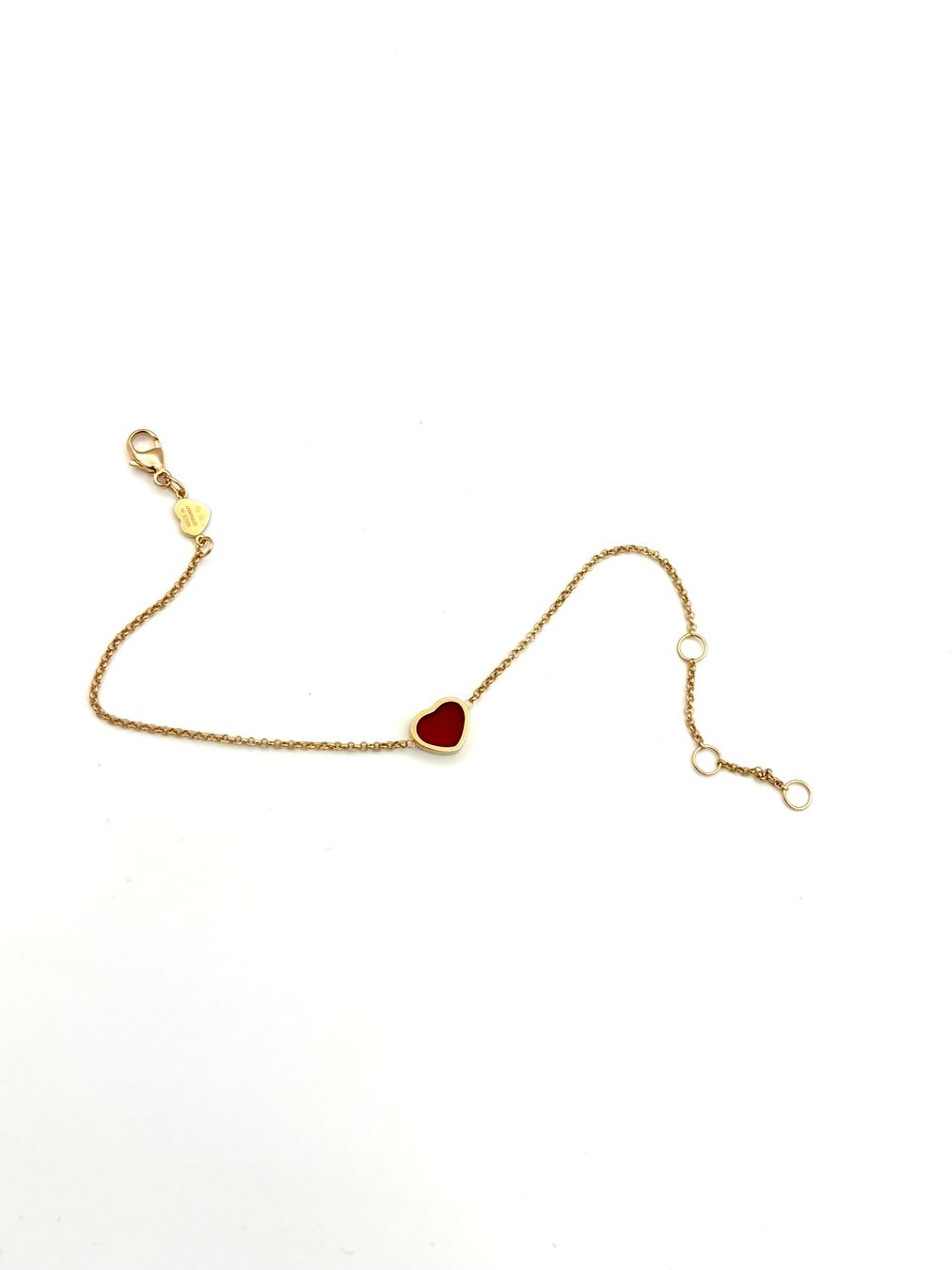 Chopard Bracciali & Braccialetti: CHOPARD. Collection "Happy Hearts", bracelet or et cornaline – Usato da Renens VD venduto da Diademe.sarl 3