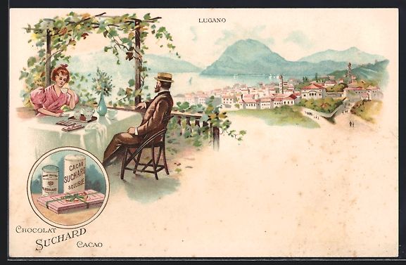 Ansichtskarten: Litho Lugano, Panoramablick von der Terr – Gebraucht aus Berlin von bartko-reher