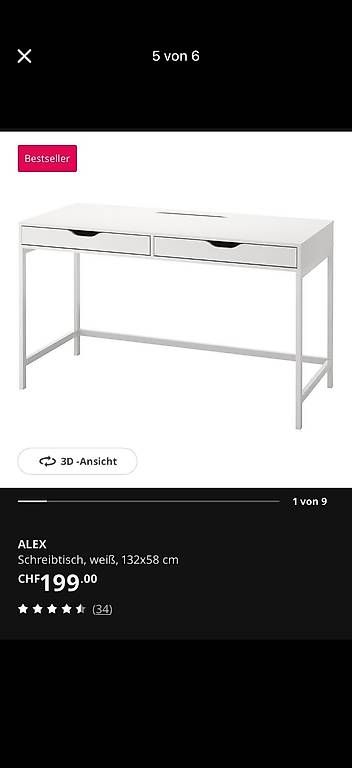 Scrivanie: Schreibtisch Alex  – Usato da Bennwil venduto da daf_7qgk 4