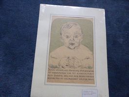 Cuno Amiet,original Litho,1926,handsigniert!Kind,neues Jahr