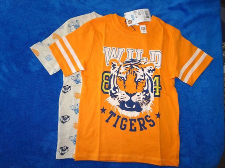 2 T-shirt Tiger orange Kids NEU! Gr. 116