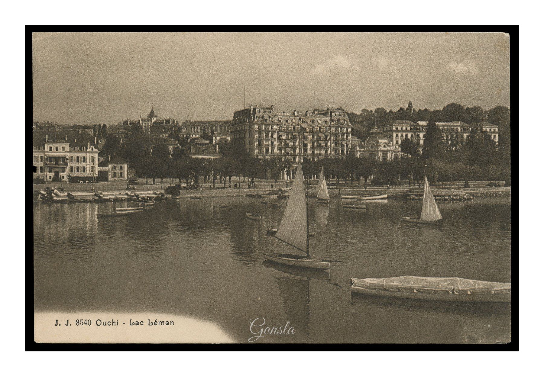 Cartoline postali: LAUSANNE - 1919 "Ouchy / Lac Léman" – Usato da Onex venduto da gonsla01