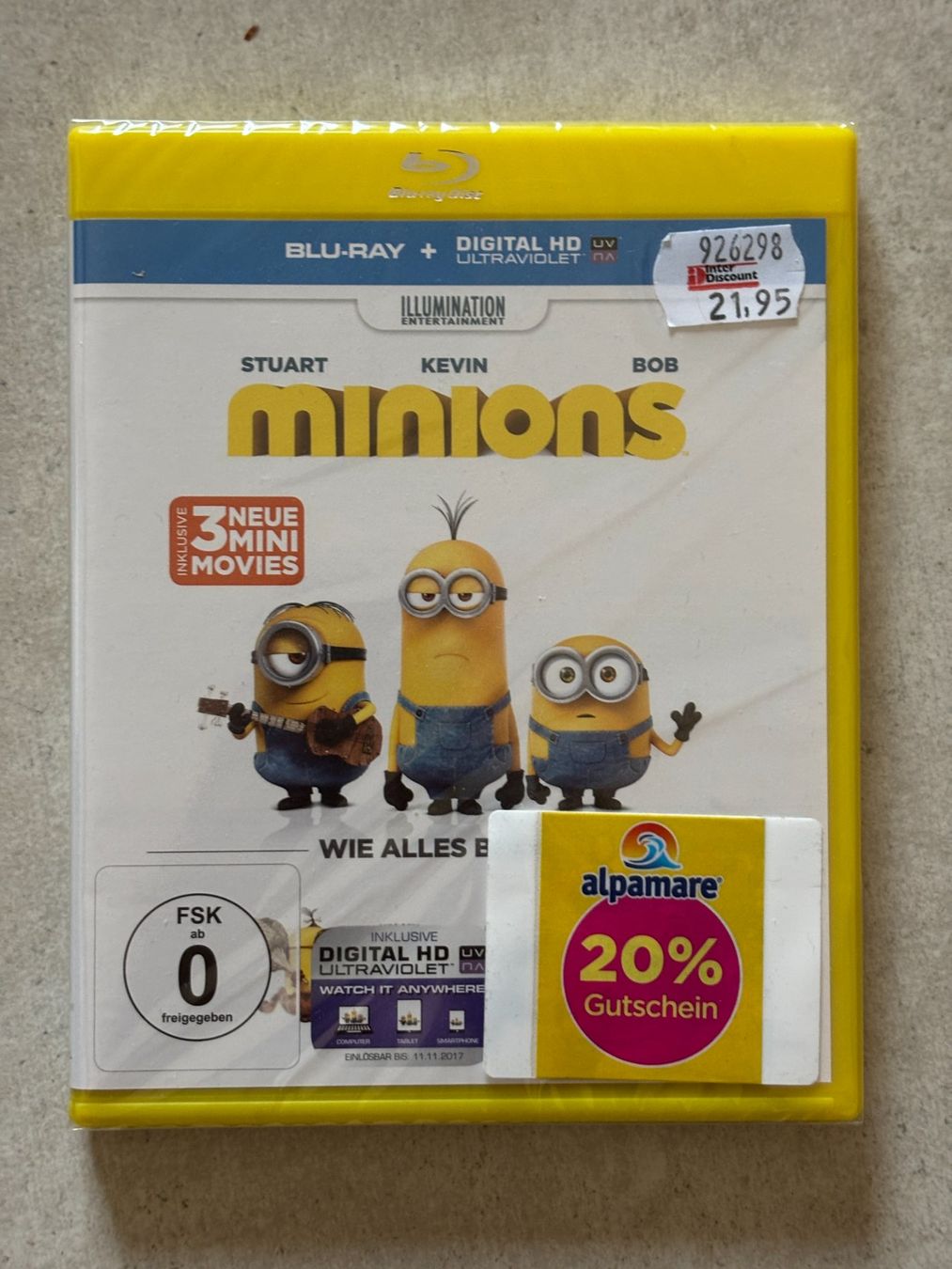 Tutti i DVDs: minions Blu-RAY - Neue OVP – Nuovo e nell'imballaggio originale da Hasle LU venduto da Swasi