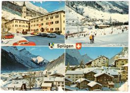 Splügen - 4 Bild AK
