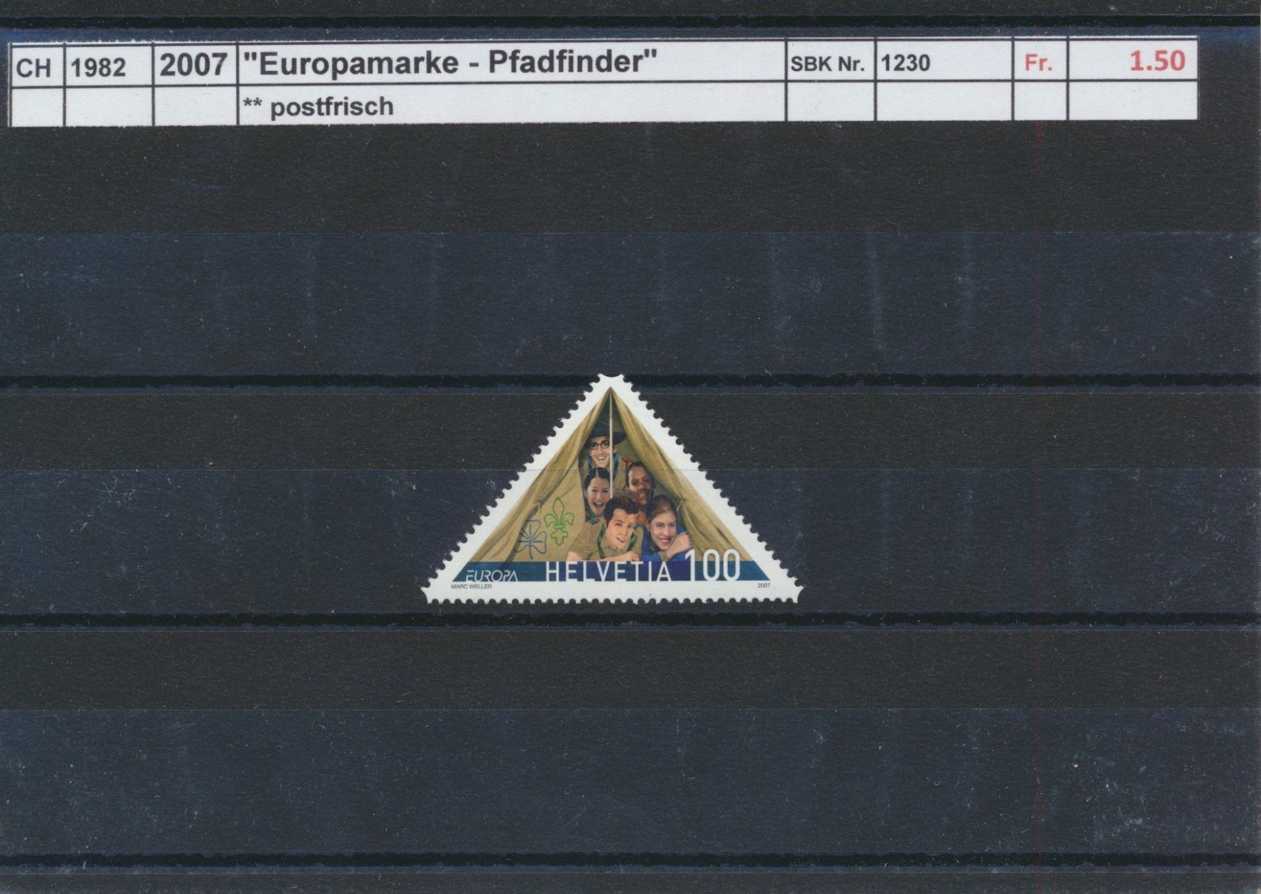 Alle Briefmarken: 2007 "Europamarke - Pfadfinder", ** postfrisch – Neu (gemäss Beschreibung) aus Winterthur von Zupogeru