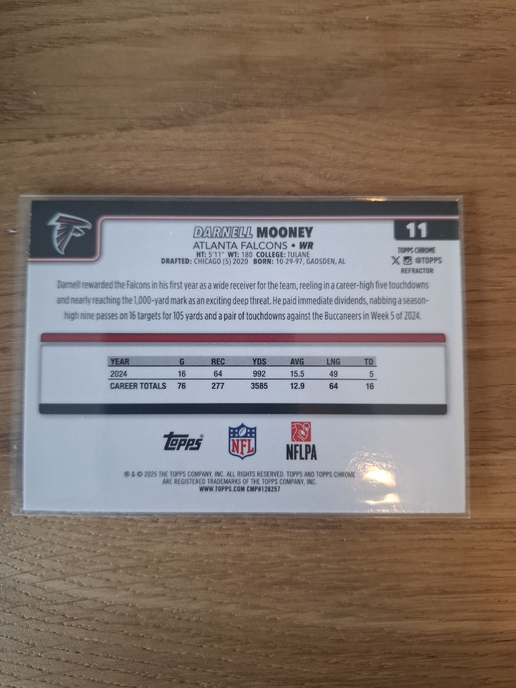 Topps Carte collezionabili: Topps NFL Darnell Mooney #11 Refractor – Nuovo (secondo la descrizione) da Uznach venduto da Dennis.kuster 1