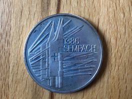 5 Fr Gedenkmünze 1986 Sempach 600 Jahre Schlacht Cu-Ni