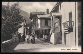 Zermatt, Strassenansicht mit Haus Melchi