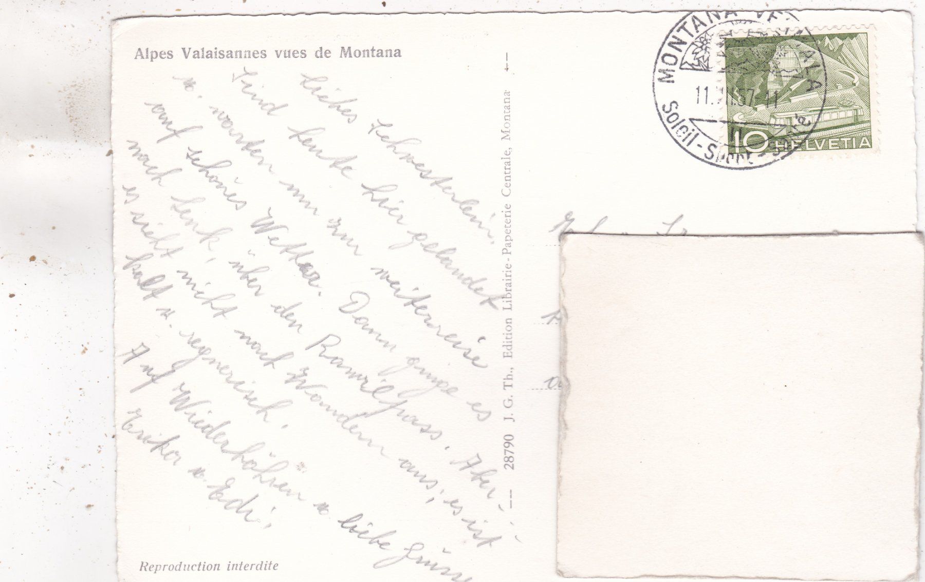 Ansichtskarten: Montana - Crans 1957 – Gebraucht aus Herisau von Lisegrat2008 1