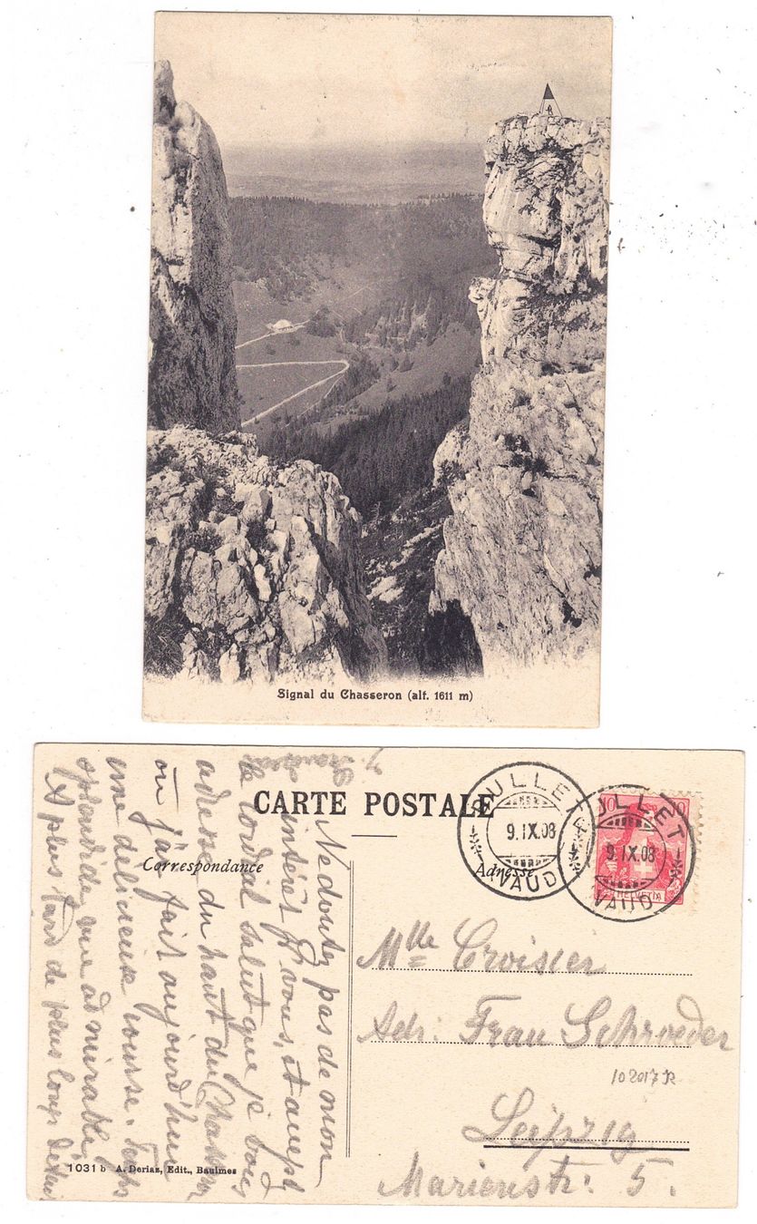 Cartoline postali: Signal du Chasseron – Usato da La Tour-de-Peilz venduto da amjust
