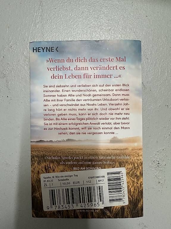 Livres: Buch: Wie ein einziger Tag – D'occasion à Sirnach par ang_5vct 1