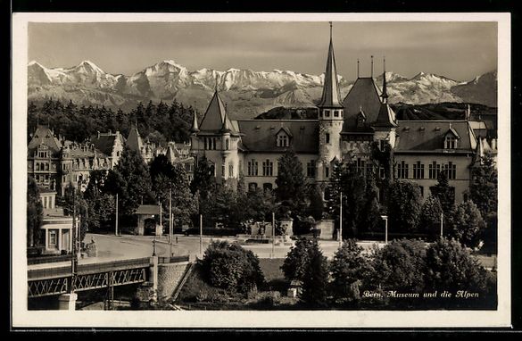 Cartoline postali: AK Bern, La Musée et les Alpes – Usato da Berlin venduto da bartko-reher